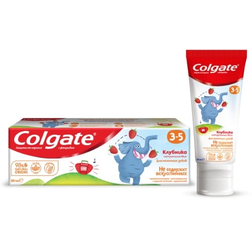 Colgate Детская зубная паста “Клубника”, с фторидом